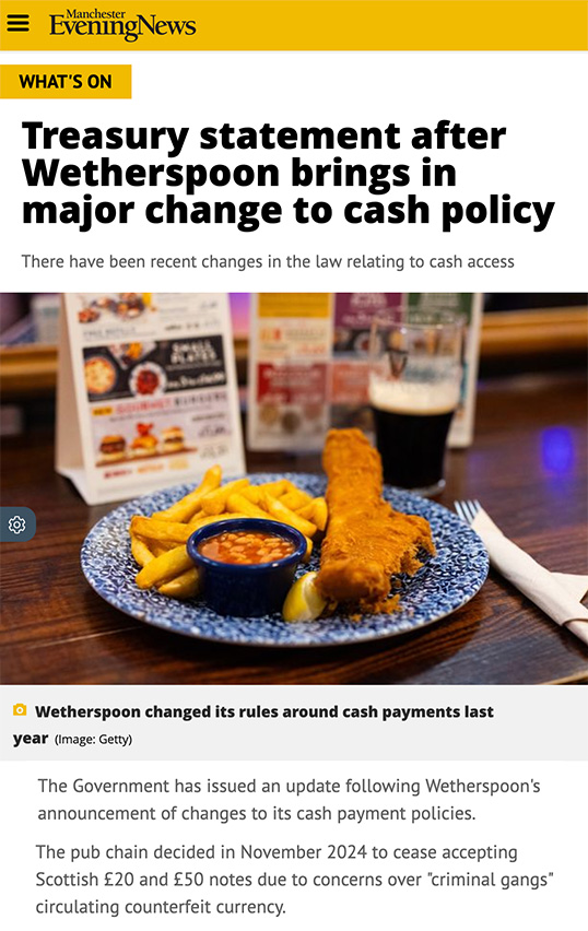 Wake Up, HM Treasury - “Cashless” Is DEAD! | Click here to read full article Wake Up, HM Treasury - “Cashless” Is DEAD!